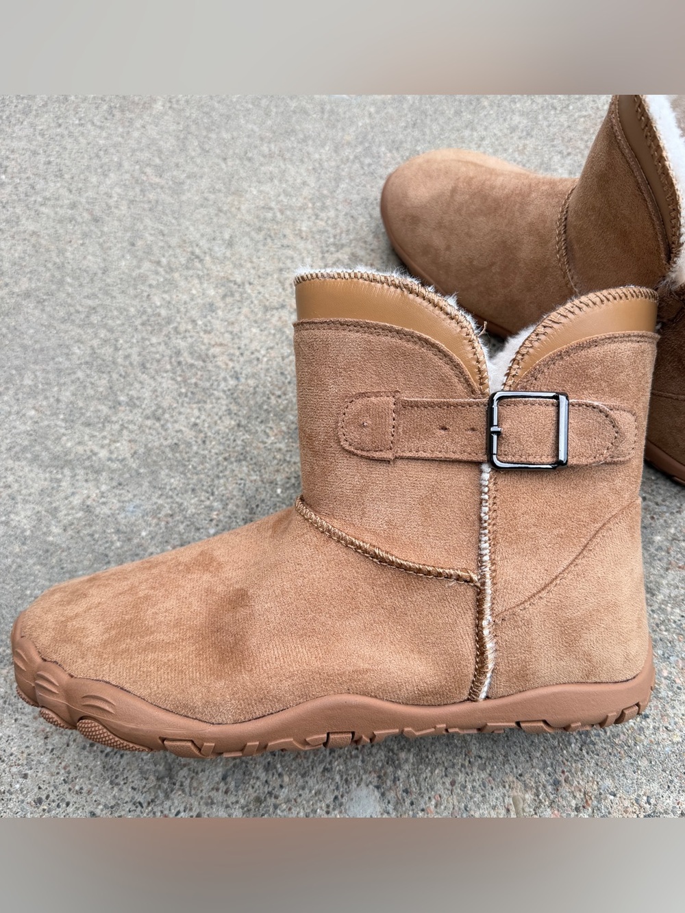 Hike Footwear Cozely Barefoot Ankle Boots Brown Faux Fur EUR 40 Fits Like W8.5 - Picture 2 of 15